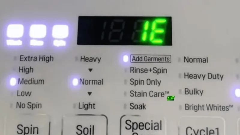 Máy giặt LG báo lỗi IE