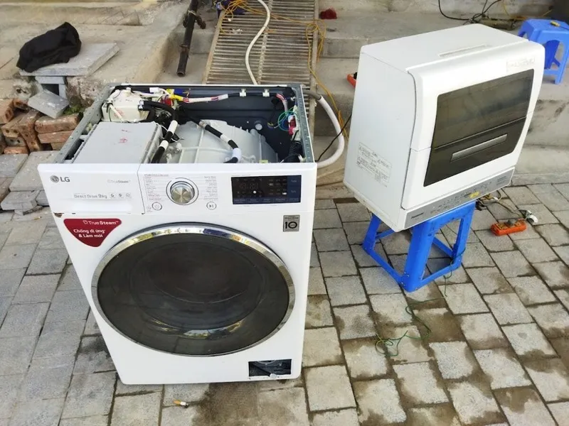 Máy giặt LG báo lỗi IE