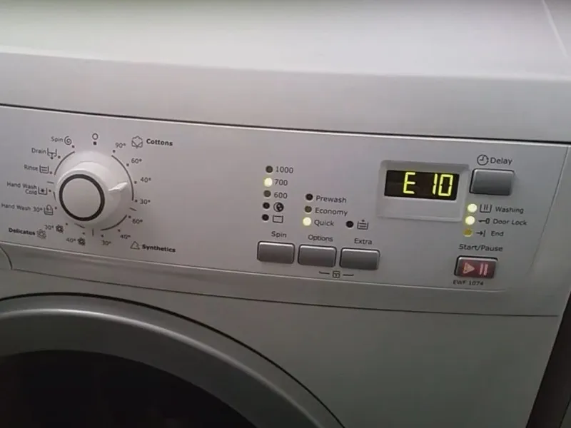 Lỗi E10 máy giặt Electrolux